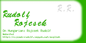 rudolf rojcsek business card